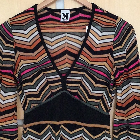 M Missoni Classic Knit Chevron Dress Made In Italy - Picture 12 of 16